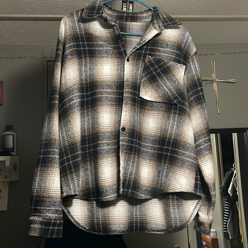 Shein Flannel Button-Up
